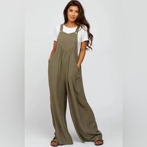 Plus Size Wide Leg Overall Jumpsuit
